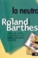 LO NEUTRO de BARTHES, ROLAND 