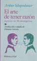EL ARTE DE TENER RAZON de SCHOPENHAUER, ARTHUR 