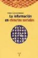 LA INFORMACION EN CIENCIAS SOCIALES di CARRIZO SANIERO, GLORIA 