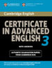 CAMBRIDGE CERTIFICATE IN ADVANCED ENGLISH 3 FOR UPDATED EXAM. STU DENT S BOOK WITH ANSWERS (EXAMINATION PAPERS FROM UNIVERSITY OF COF CAMBRIDGE ESOL EXAMINATIONS) di VV.AA. 