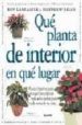QUE PLANTA DE INTERIOR EN QUE LUGAR de LANCASTER, ROY  BIGGS, MATTHEW 