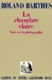 LA CHAMBRE CLAIRE de BARTHES, ROLAND 