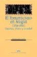 EL ROMANTICISMO EN ARAGN (1838-1854): LITERATURA, PRENSA Y SOCIE di AGUDO CATALAN, MANUELA 