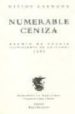 NUMERABLE CENIZA (PREMIO DE POESIA CONSEJERIA DE CULTURA, 1999, C ANTABRIA) de CARMONA, NESTOR 