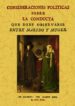 CONSIDERACIONES POLITICAS SOBRE LA CONDUCTA QUE DEBE OBSERVARSE E NTRE MARIDO Y MUJER (ED. FACSIMIL) de ANONIMO 