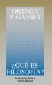 QUE ES FILOSOFIA? de ORTEGA Y GASSET, JOSE 