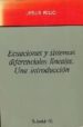 ECUACIONES Y SISTEMAS DIFERENCIALES LINEALES: UNA INTRODUCCION di ROJO GARCIA, JESUS 