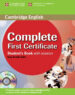COMPLETE FIRST CERTIFICATE: STUDENT S BOOK WITH ANSWERS WITH CD-R OM di VV.AA. 