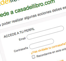 Regístrate si no estas registrado y accede a casadellibro.com