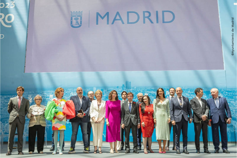 Foto oficial de la entrega de Medallas del Ayuntamiento de Madrid