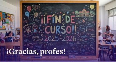 pizarra con texto de la campaña