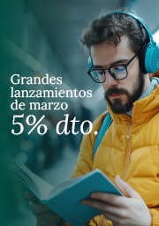 Chico conauriculares y libro abierto