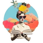 collage mujer leyendo