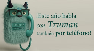 imagen Truman en cabina telefónica