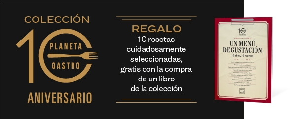 cartel con texto de la campaña y foto de recetario