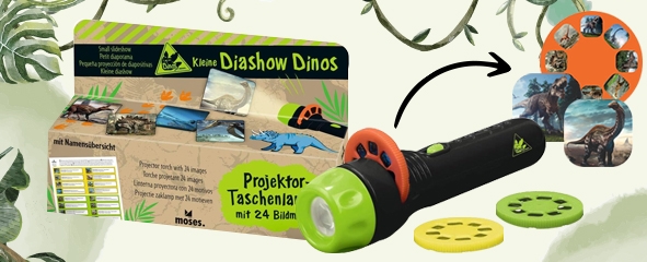 Diashow Dinos: proyector de dinosaurios