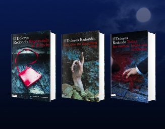 Portadas de los libros que conforman la trilogía de Los Valles Tranquilos