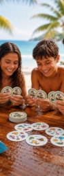 Grupo de gente jugando a un juego de mesa
