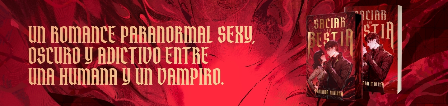 Imagen del libro sobre fondo rojo con texto