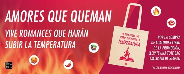 Totebag sobre fondo rojo