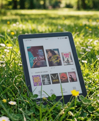 eReader Vivlio sobre césped