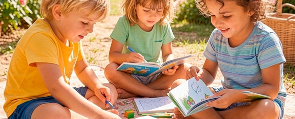 niños leyendo