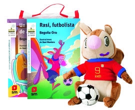 Pack 2 libros + muñeco Rasi futbolista