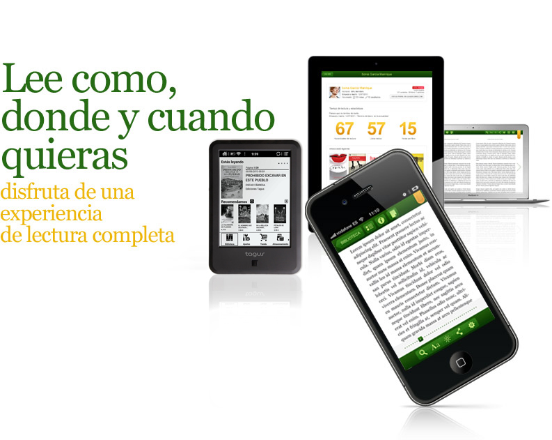 Experiencia de lectura TAGUS - disfruta de tus eBooks 